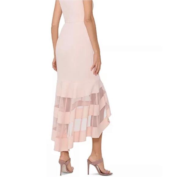 XSCAPE Illusion Stripe Mermaid Gown - Picture 3 of 16